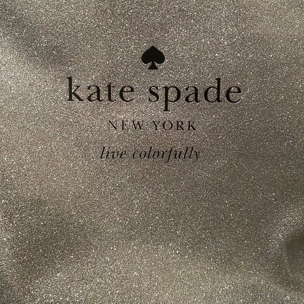 *SOLD* Kate Spade Silver Glitter Tote - Picture 6 of 11